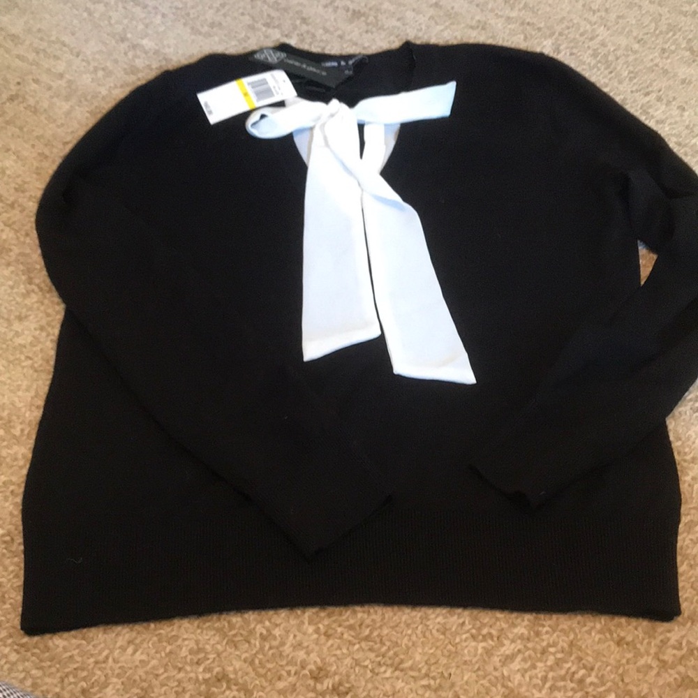 Cable and Gauge - Fine Gauge black sweater.